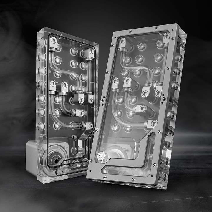 Produktbild EKWB EK-QuantumX Loophole Distroplate D5 PWM - silber