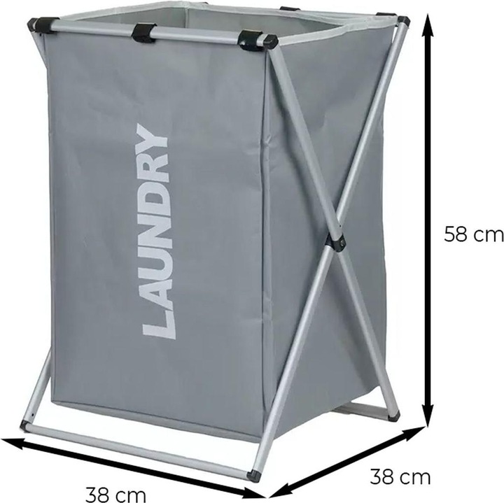 Produktbild König Design 3 Stück Wäschesammler Fächer Wäschebox Wäschetruhe Wäschetrenner Wäschesortierer