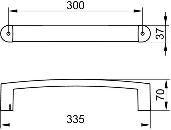 Produktbild Keuco Haltegriff Elegance 30 cm verchromt 11607010000