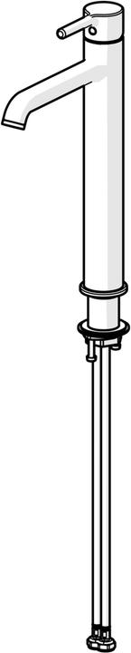 Productafbeelding Hansa HANSAVANTIS Stijl wastafelmengkraan, zonder afloop, 168 mm uitsprong, 54472207