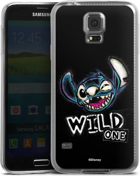 Actual product image DeinDesign Slim Case für Samsung Galaxy S5 Silikon Hülle Ultra Dünn Handyhülle Lilo & Stitch Disney (Samsung Galaxy S5)