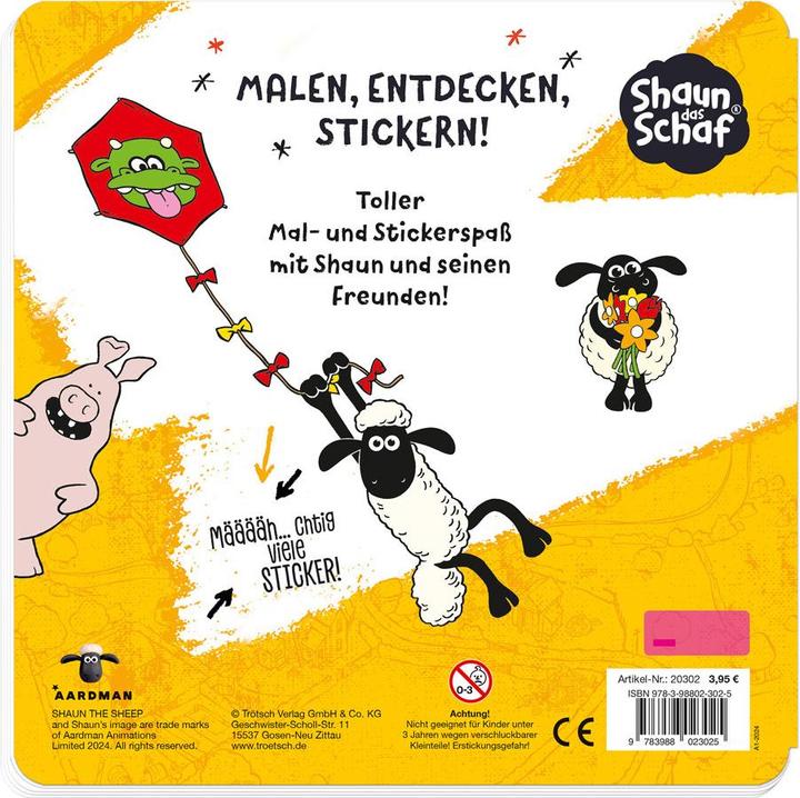 Actual product image Shaun the sheep sticker colouring book Colouring book with stickers