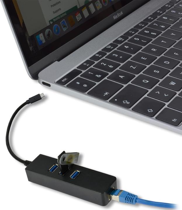 Productafbeelding MCL USB Type-C naar Gigabit Ethernet-adapter (RJ45/LAN (1x))