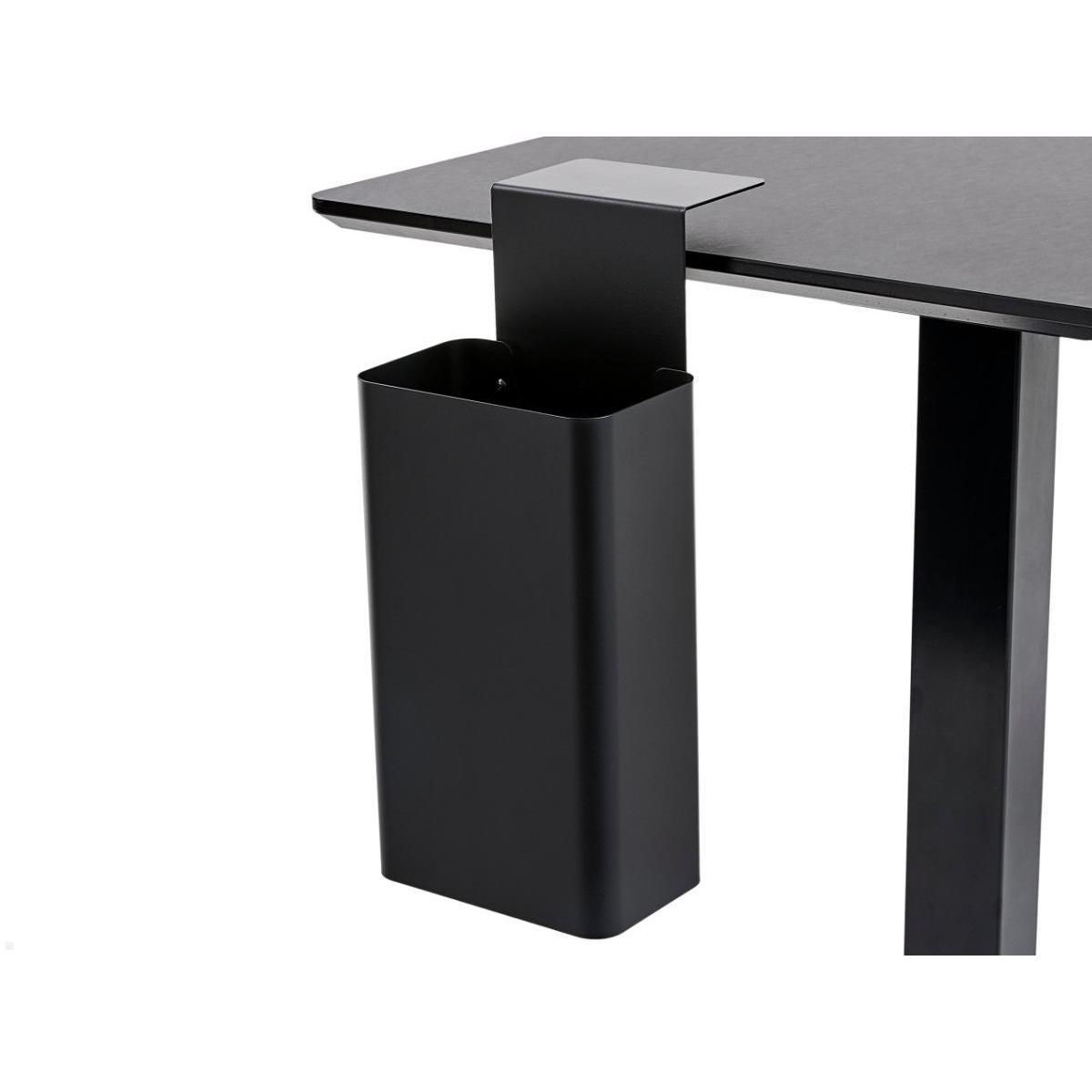 Apto DUSTBIN Schreibtisch Aufbewahrungsbox / Papierkorb mit Tischklemme, schwarz, Pattumiera, Nero