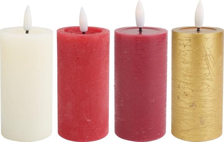 Produktbild VBS LED-Echtwachskerze "10 x 5 cm", mit Timer 6/18 Std.