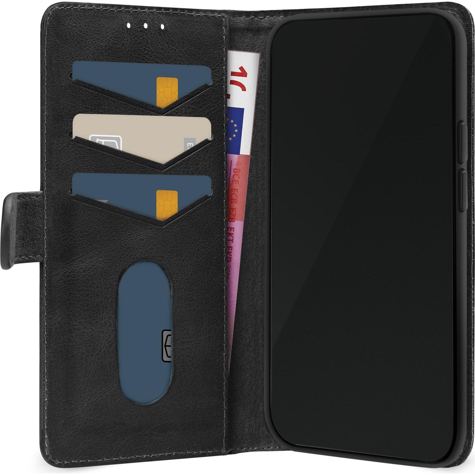 Mobilize Portemonnaie aus Leder (Samsung Galaxy A13), Smartphone Hülle, Schwarz