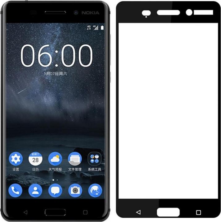 Immagine prodotto Screenguard Nokia 8 Pellicola protettiva di vetro a schermo intero 2.5D 9H (1 Pezzo/i, Nokia 8)