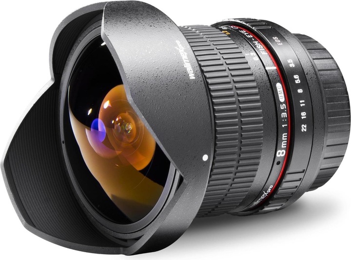 Image du produit Walimex pro Objectif Pro 8mm, f/3.5 II VDSLR Fisheye, Nikon (Nikon F, APS-C / DX, Micro Four Thirds)