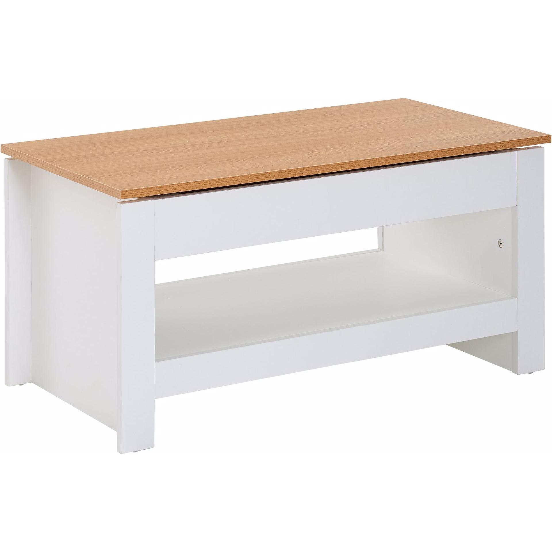 Wohnling, Couchtisch + Beistelltisch, Weiss (85 x 47 x 45 cm)