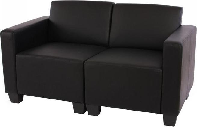 Produktbild Mendler Modular 2-Sitzer Sofa Couch Lyon, Kunstleder schwarz (Ecksofa)