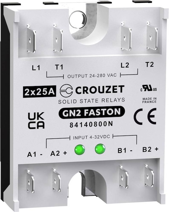 Produktbild Crouzet Halbleiterrelais 84140800N SSR GN2 Last-Strom (max.): 25 A Schaltspannung (max.): 280 V/AC Spezielle
