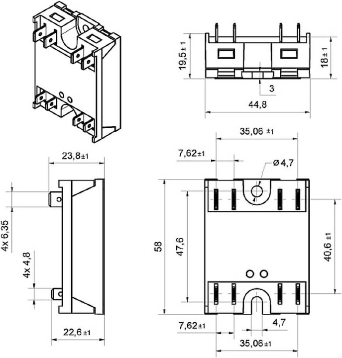 Produktbild Crouzet Halbleiterrelais 84140800N SSR GN2 Last-Strom (max.): 25 A Schaltspannung (max.): 280 V/AC Spezielle