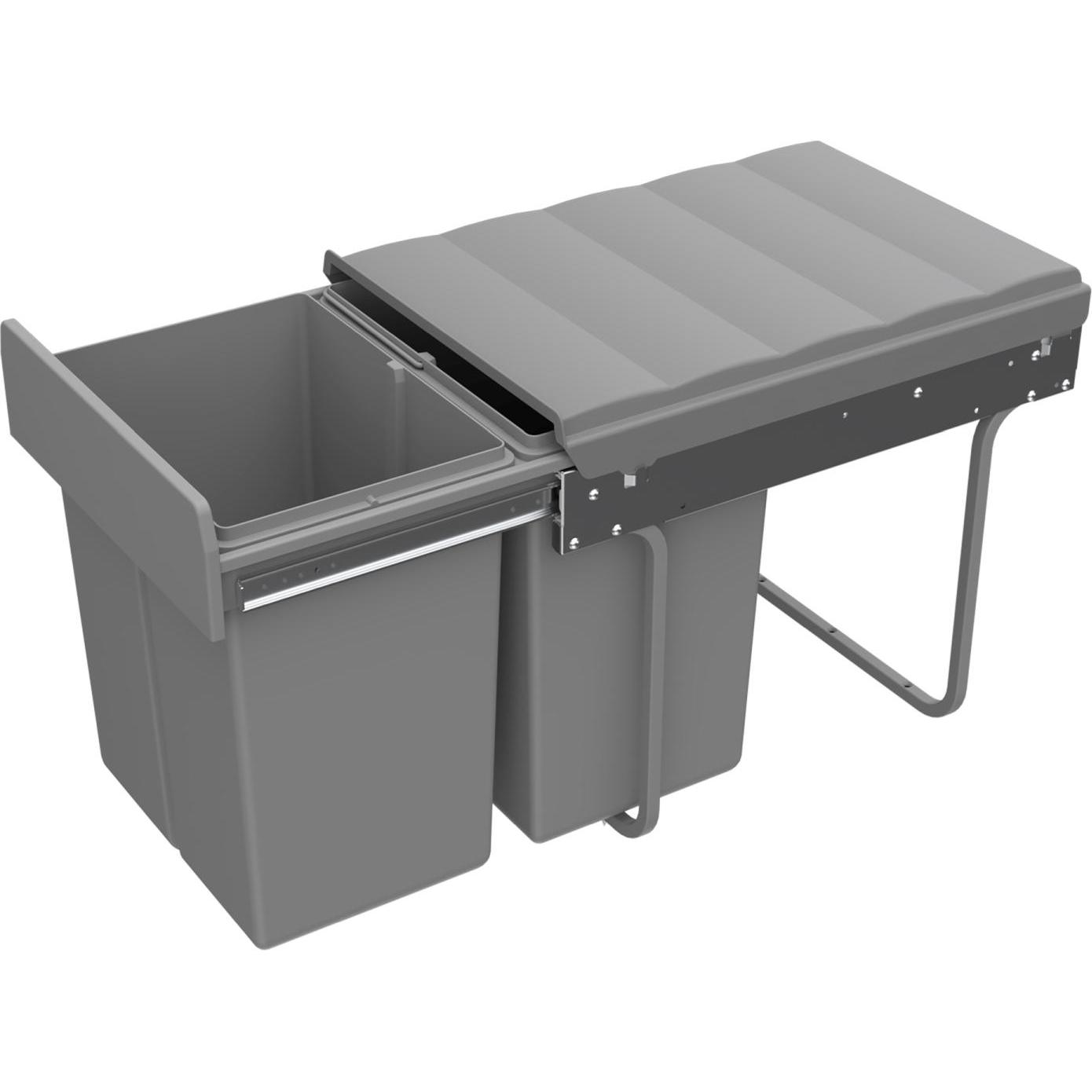 Hettich Kehrichtsystem Bin.it DUO ll, Abfalleimer, Grau
