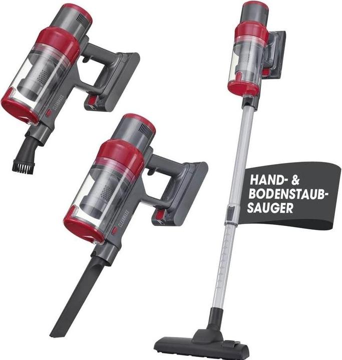 Produktbild CleanMaxx Akku-Hand- und Stielsauger 22.2 V Grau/Rot
