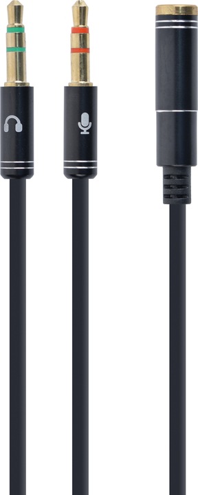 Immagine prodotto Gembird Adattatore audio stereo mini Jack/4PIN/ cavo audio. (0.20 m, Connettore da 3,5 mm (AUX))