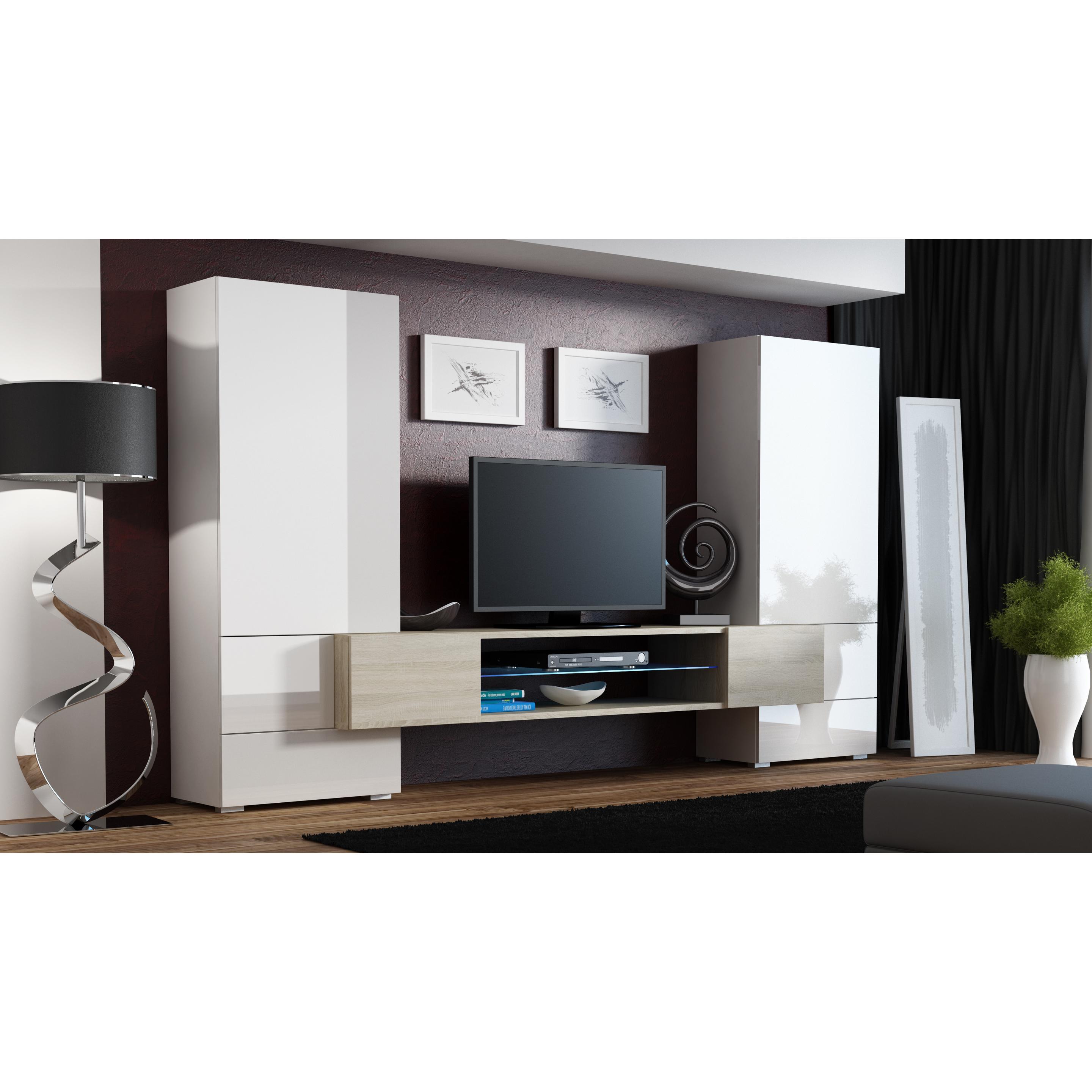 Cama, Vitrine + Buffetschrank, TORI BI/BI+SON Wohnzimmerschrank Lager-Kombination