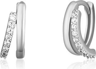 Actual product image JVD Stylish silver earrings with zircons SVLE1835XH2BI00