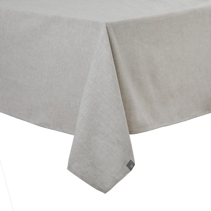 Urbanara Tischdecke Tolosa, 140 cm x 2 m, Hellgrau (140 x 200 cm)