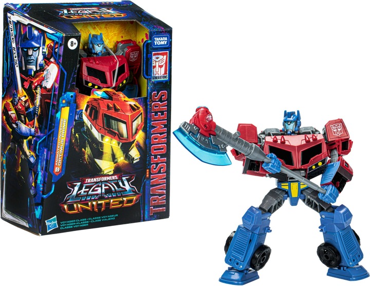 Immagine prodotto Hasbro Transformers Generations Legacy United Voyager Class Action Figure Universo Animato Optimus Prime 1