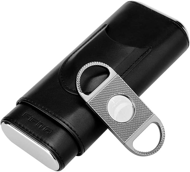 Actual product image Pipita Portable Travel 3 Cigar Case