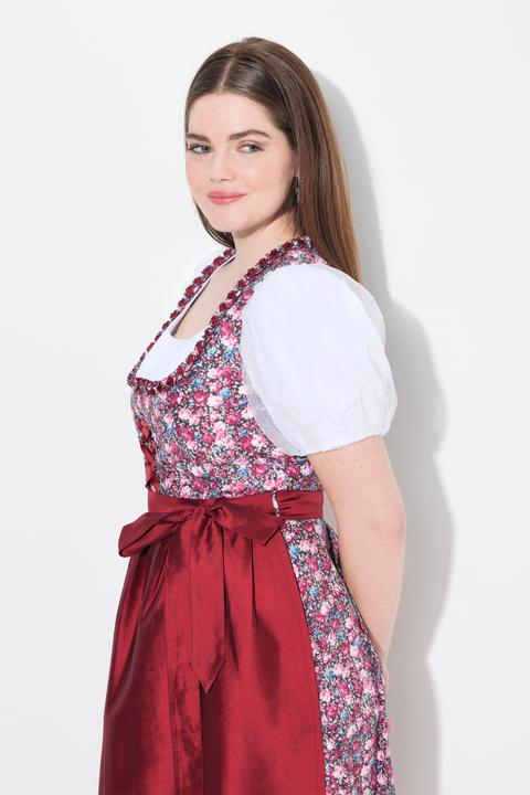 Produktbild Ulla Popken Midi-Dirndl, Schnürung, Carré-Ausschnitt, ärmellos (60)