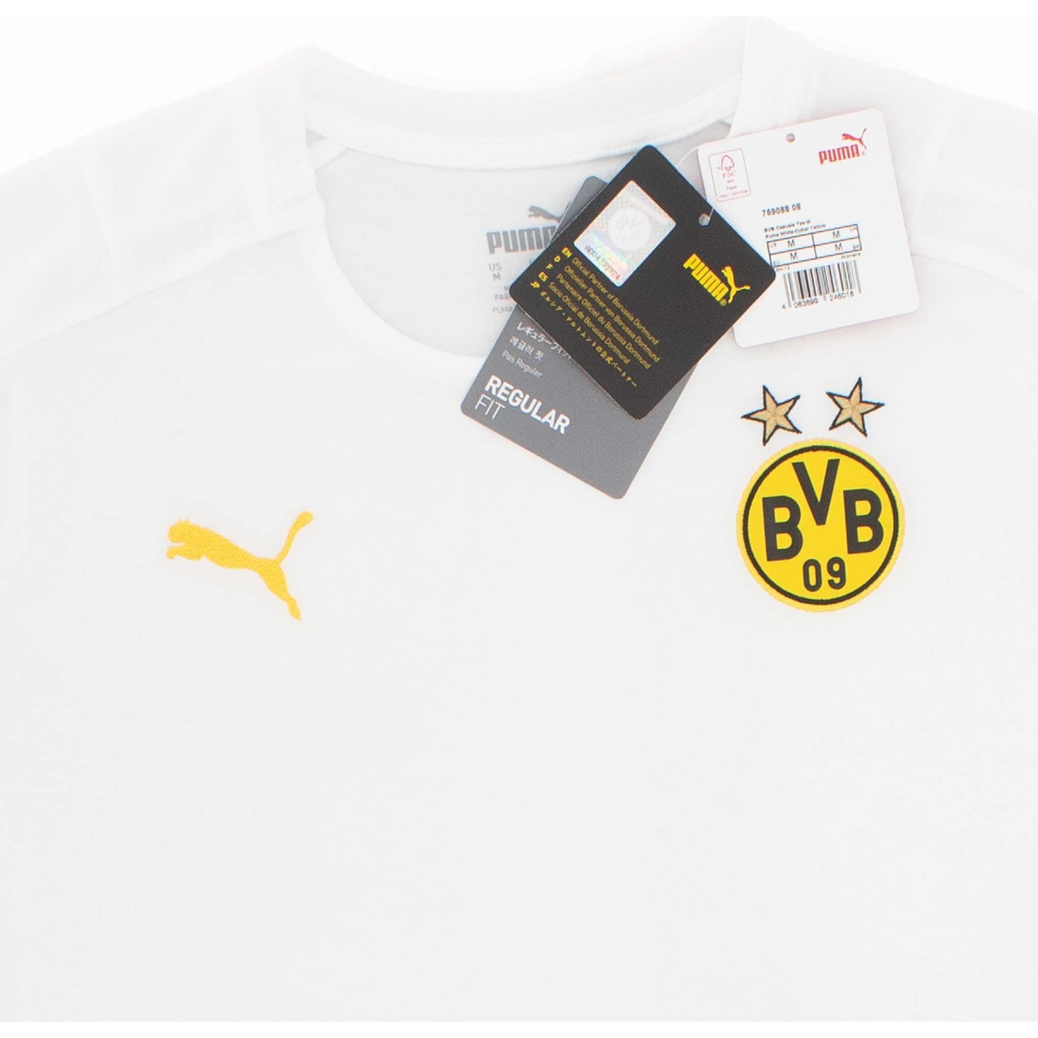 Thumbnail - Puma, Damen, Sportshirt, BVB Casuals Tee W-759088 (M), Weiss, M