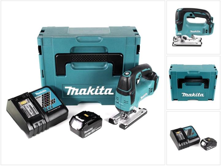 Actual product image Makita DJV 182 RT1J Battery pendulum jigsaw 18V Brushless + 1x battery 5.0Ah + charger + Makpac
