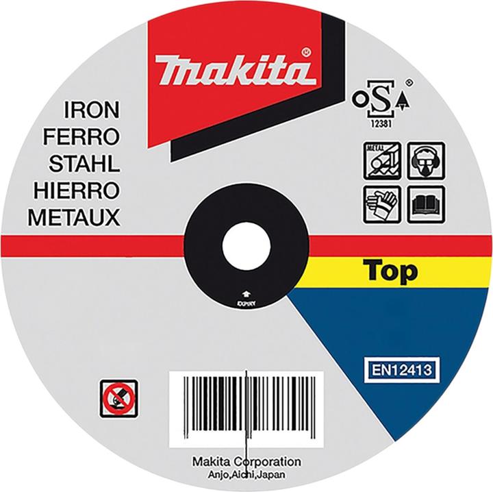 Produktbild Makita Trennscheibe Stahl 125 x 22,23 x 1 mm ( P-53023 ) A60R Körnung 1 Stück für Winkelschleifer