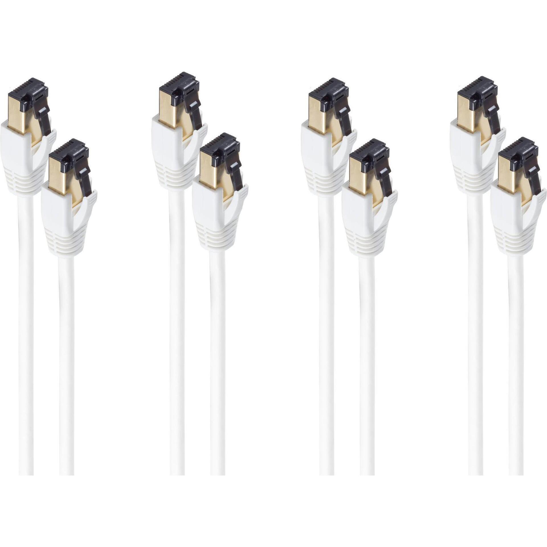 Shiverpeaks -BASIC-S--Patchkabel cat. 8.1 F/FTP PIMF LSZH weiss 1,5m--VE4 (F/FTP, CAT8.1, 1.50 m), Netzwerkkabel