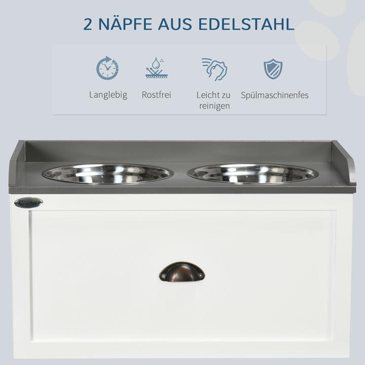 Produktbild PawHut Futterstation mit Schublade (2 l)