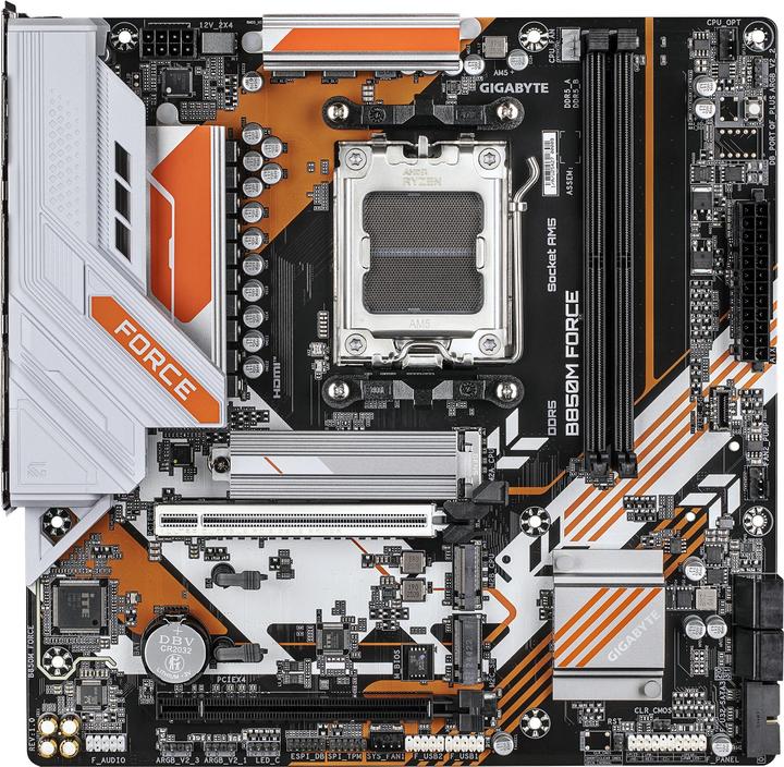 Image du produit Gigabyte Carte mère|AMD B850|SAM5|Micro-ATX|Mémoire DDR5|Slots mémoire 2|B850MFORCE