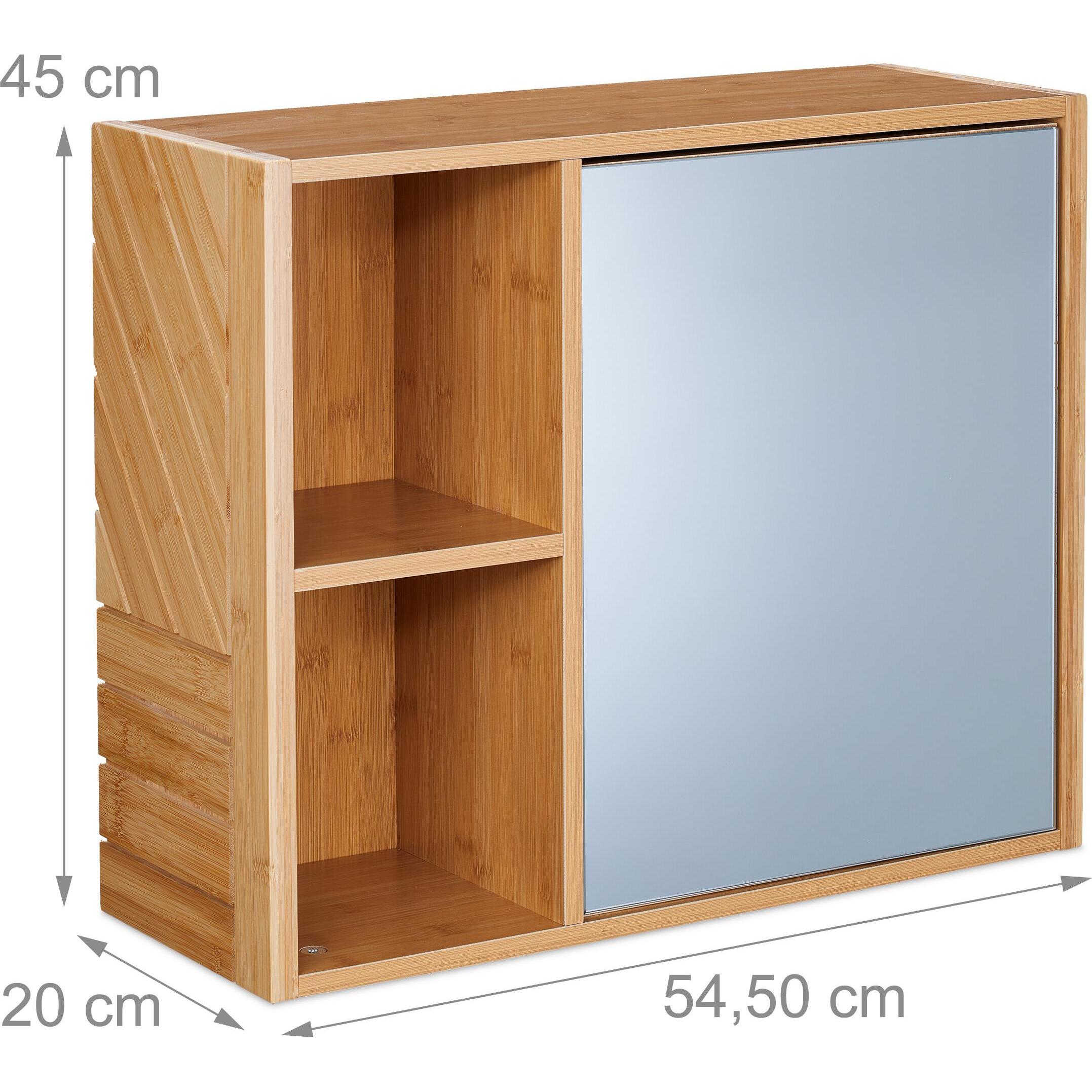 Relaxdays, Spiegelschrank, Spiegelschrank (54.5 x 20 x 45 cm)