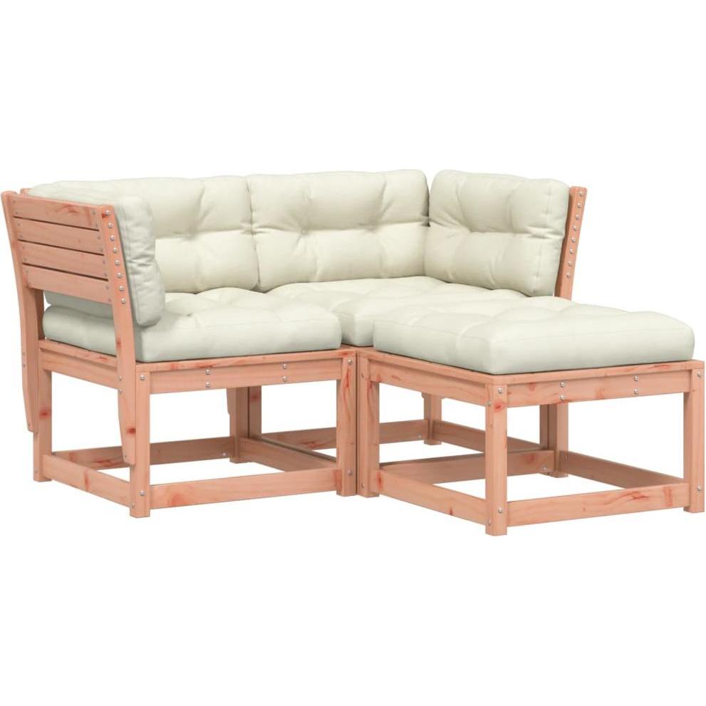 VidaXL, Gartenlounge, 3-tlg. Garten-Sofagarnitur Douglasie