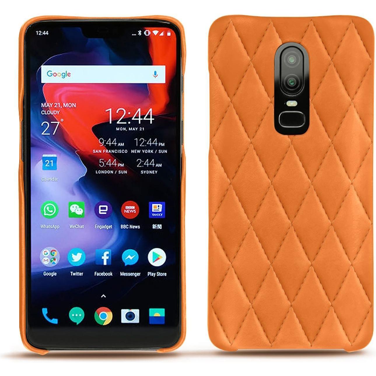 Noreve Lederschutzhülle (OnePlus 6), Smartphone Hülle, Orange