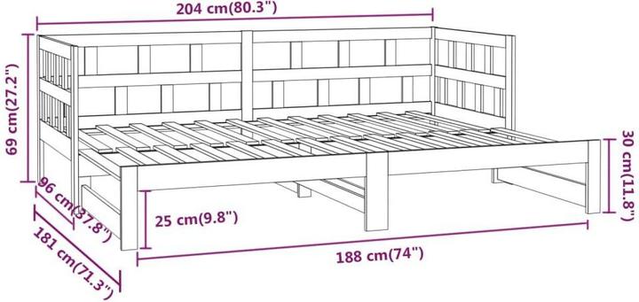 Image du produit vidaXL Tagesbett (90 x 200 cm)