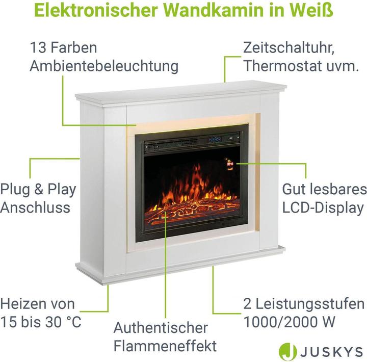 Image du produit Juskys Cheminée électrique