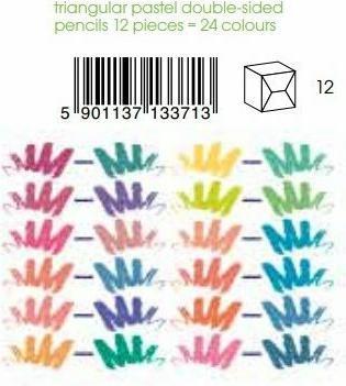 Nährwerte und Zutaten Astra Doppelseitige Pastellstifte 12=24 (12x)