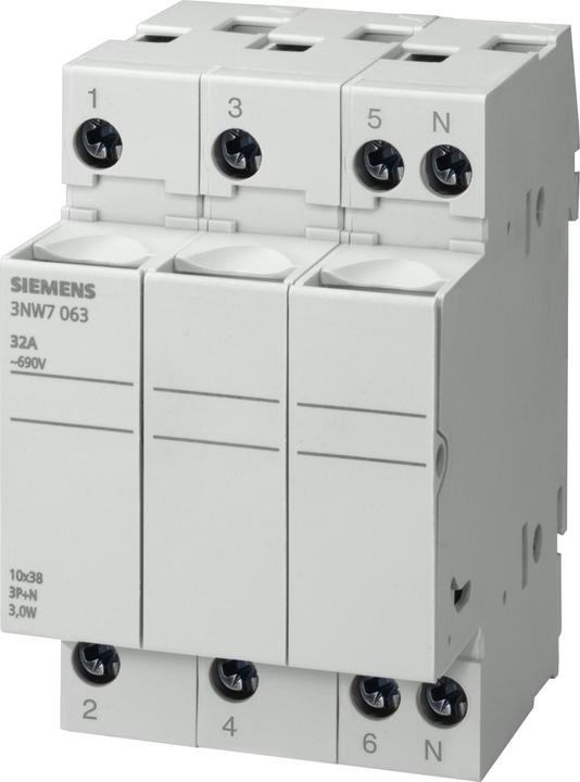 Produktbild Siemens Feinsicherungshalter Schraub 8.5x31.5mm 3NW7363 (20 A)