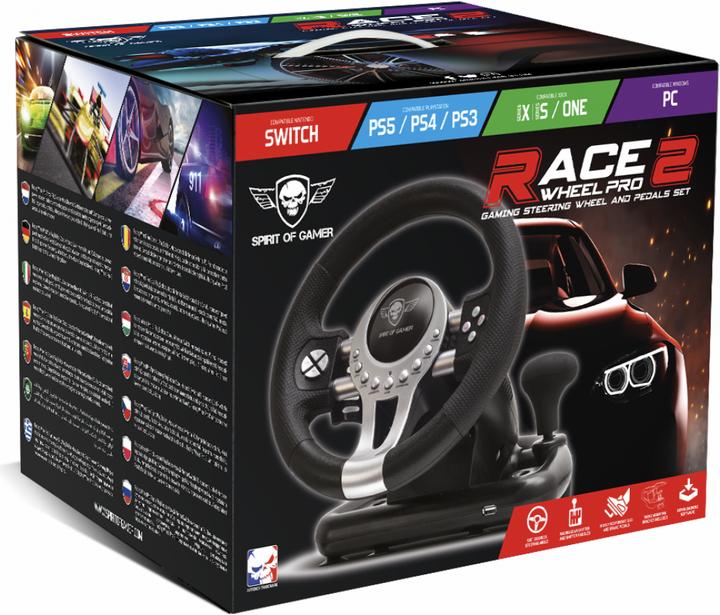 Actual product image Spirit Of Gamer Race Wheel Pro 2 (Xbox Series X, Xbox One S, Xbox Series S, PS3, PC, PS4, Xbox One X)