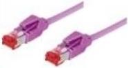 Image du produit Tecline Cordon de raccordement S/FTP, PiMF, Cat 6, erica purple, 1,5 m sans halogène, avec câble Draka et (S/FTP, CAT6, 1.50 m)
