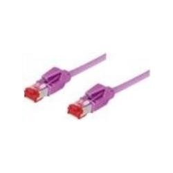 Tecline Patchkabel S/FTP, PiMF, Cat 6, erikaviolett, 1,5 m halogenfrei, mit Draka-Kabel und Hirosesteckern T (S/FTP, CAT...