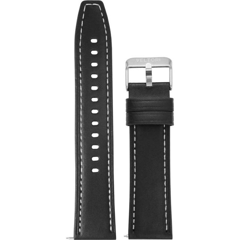 Gino Rossi Pasek do Smartwatcha Męskiego VELTORI VT100 22mm VTP400 (22 mm, Acciaio inossidabile), Cinturini per orologi, Bianco, Nero, Marrone