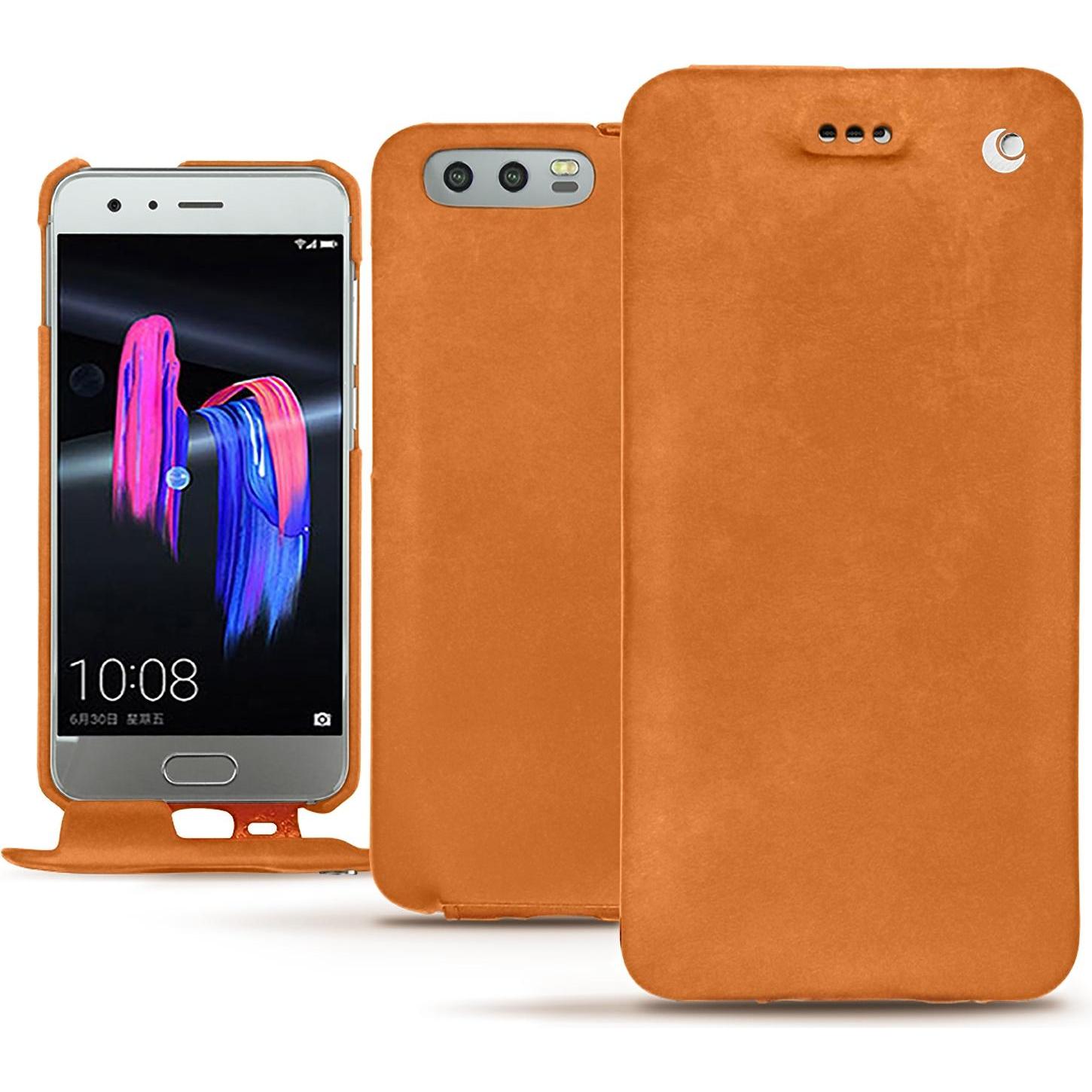 Noreve Lederschutzhülle vertikal (Honor 9), Smartphone Hülle, Orange