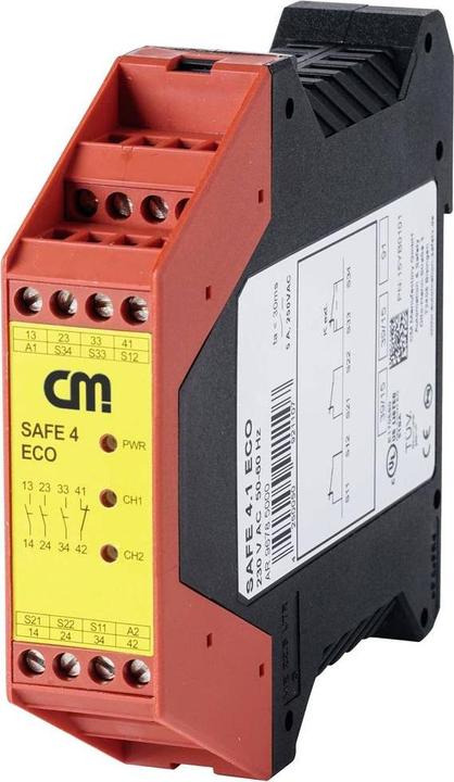 Immagine prodotto CM Manufactory Relè di sicurezza SAFE 4.3eco CM Fabbricazione Tensione di funzionamento: 24 V/DC, 24 V/AC