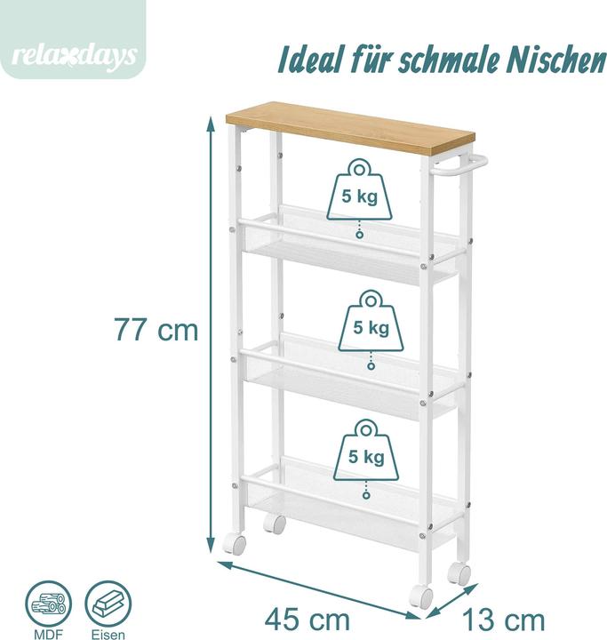 Image du produit Relaxdays chariot de niche