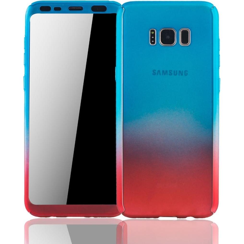 Thumbnail - König Design Hülle Handy Schutz für Samsung Galaxy S8 Plus Full Case Cover Displayschutz Rot (Samsung Galaxy S8+), Smart...
