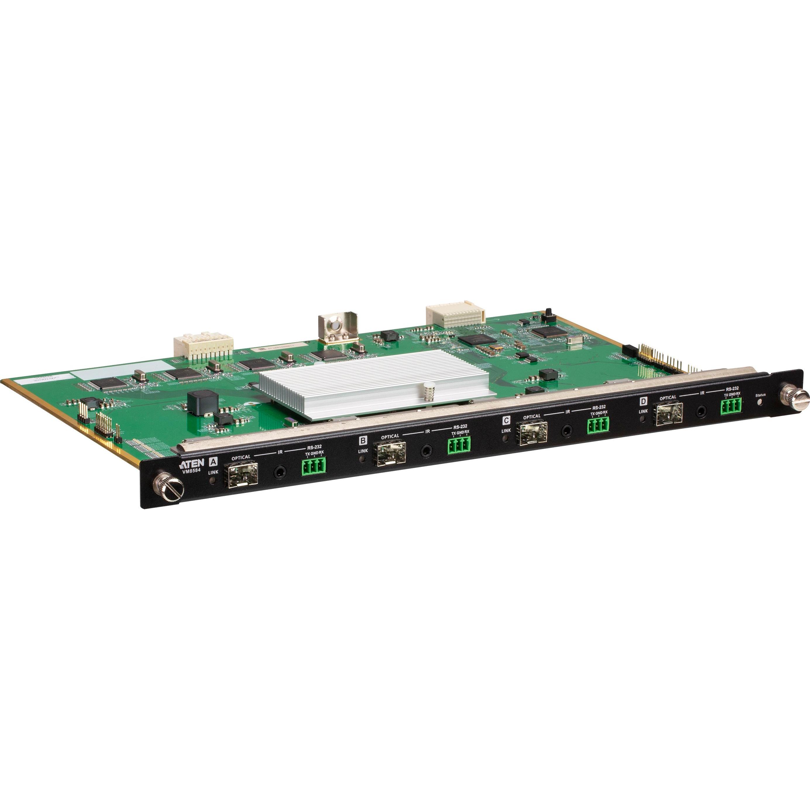 Aten VM8584K2 - Erweiterungsmodul - 10 Gigabit SFP+ x 4 + IrDA x 4 + RS-232 x 4, KVM Switch, Schwarz