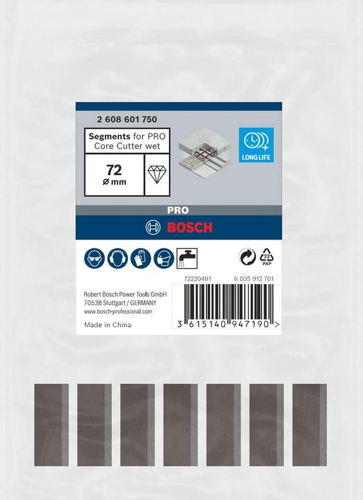 Produktbild Bosch Professional Zubehör PRO Core Cutter wet, 72 x 10 mm, 1 1/4-Zoll-UNC (72 mm)