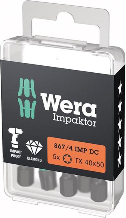Produktbild Wera Bit 867/4 IMP DC T40 Länge 50 mm 1/4 ″ E6,3 Impaktor, DC