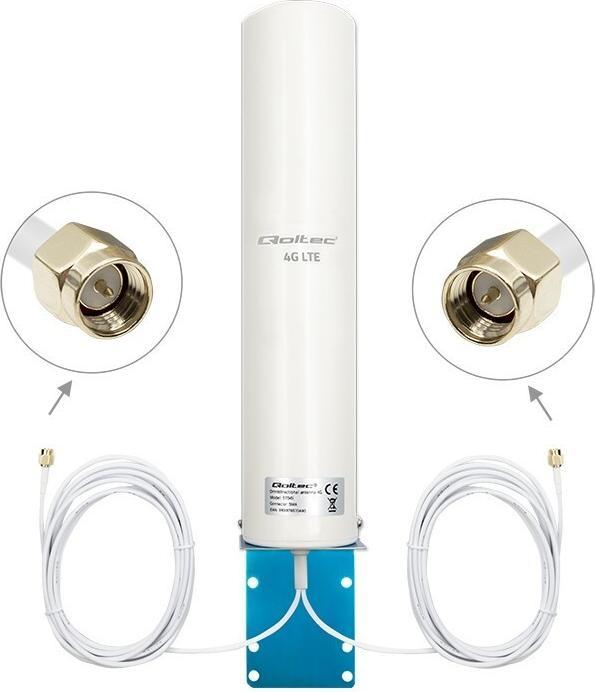 Actual product image Qoltec Antena 4G LTE DUAL | 12dBi | dookólna | zewnętrzna (4G)